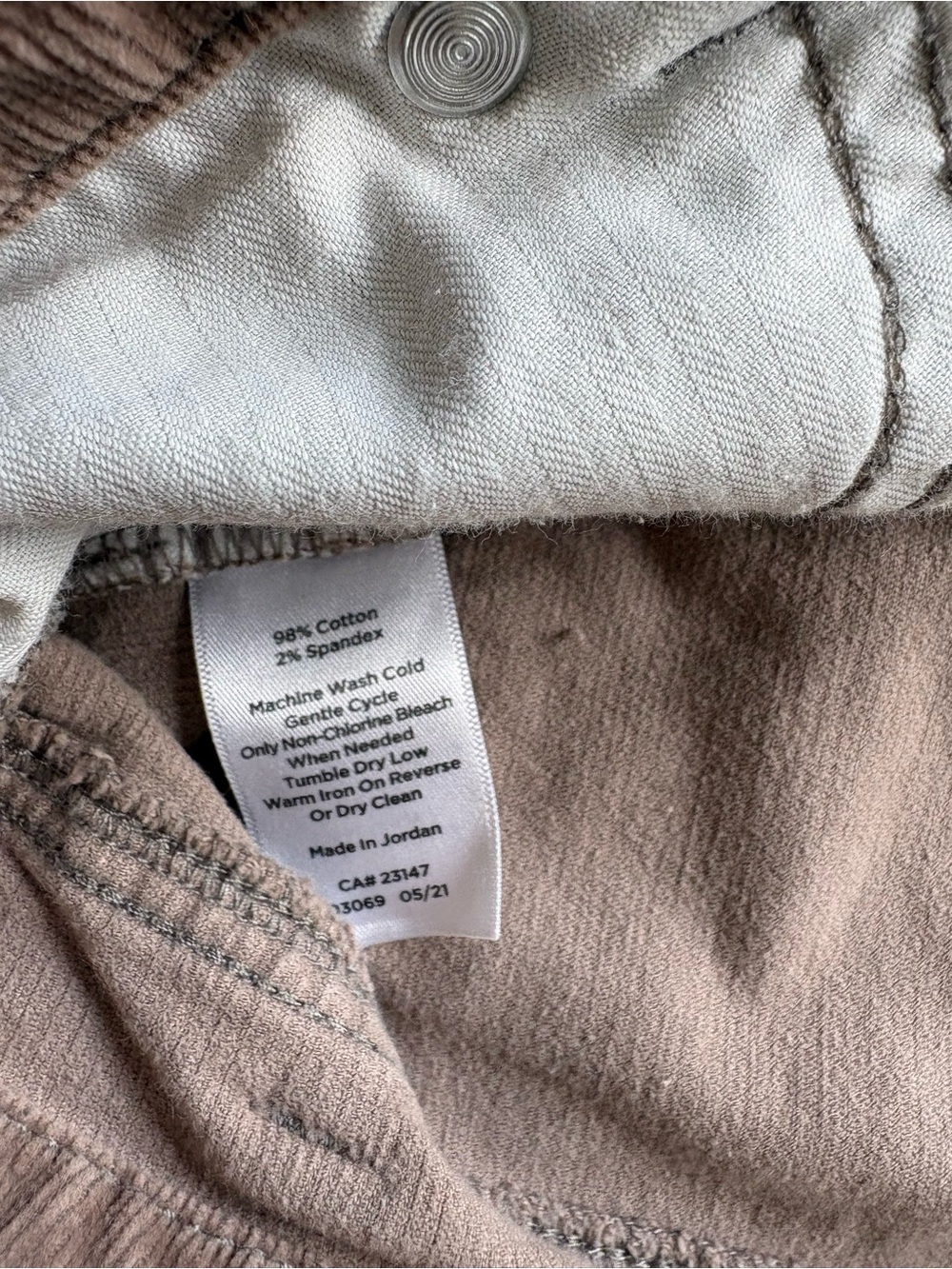 Talbots Straight-Leg Corduroy Pants in Camel sz 10 - Picture 7 of 8